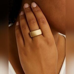 NWT Lane Bryant Gold Wide Band Ring Modern Minimalist Design Size 10